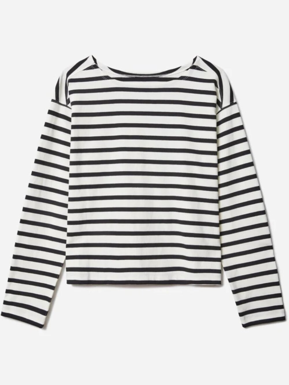 Everlane The Mariner Tee Everlane Long-Sleeve Black & White Striped tee XS